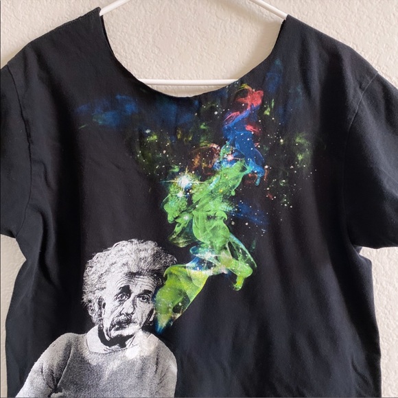 Einstein Girly Scoop Neck Psychedelic Smoke Tshirt - Picture 3 of 4